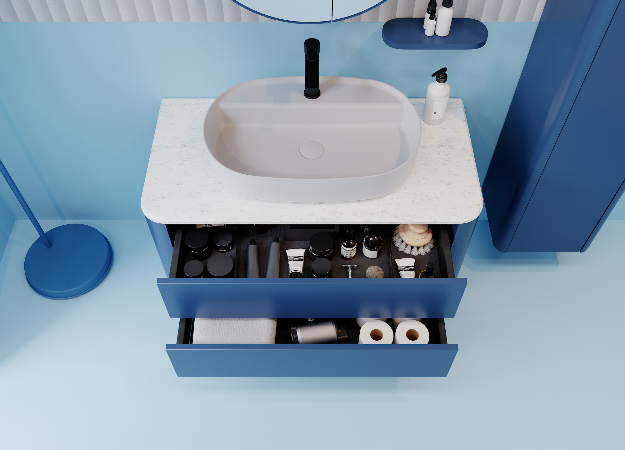 Sogno Lavabo Ünitesi Antrasit 100 cm 
