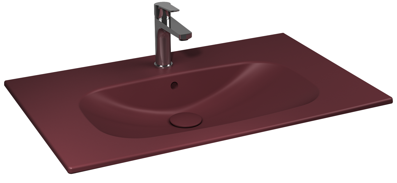 Infinity Flat Lavabo 81 cm Rustik Bordo