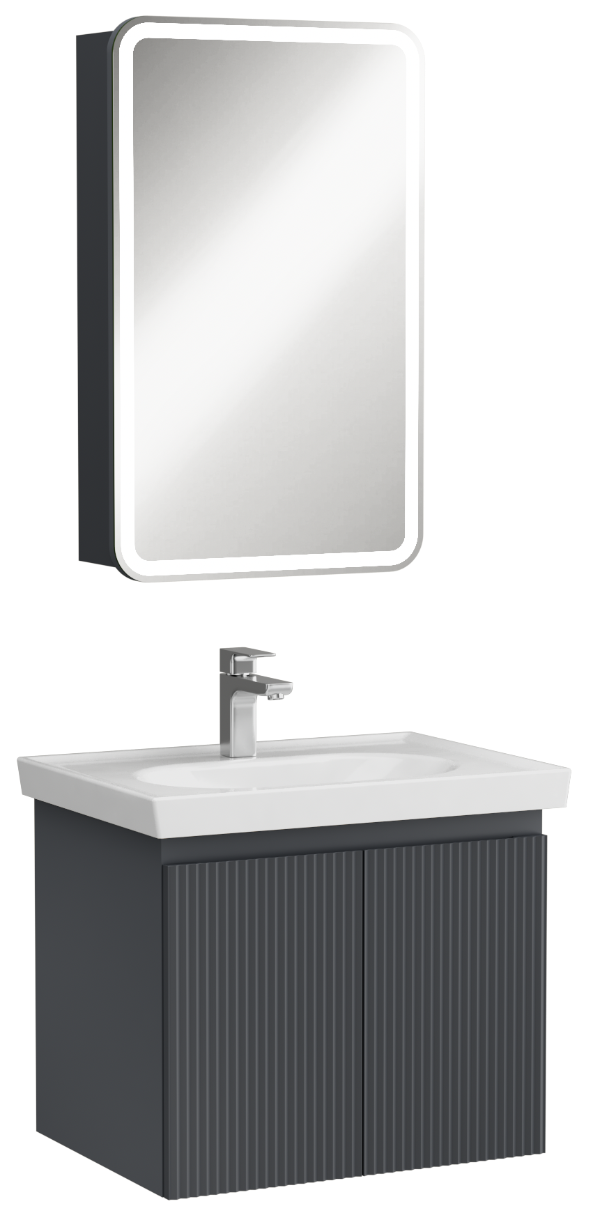 Finestra Lavabo Dolabı Antrasit 60 cm