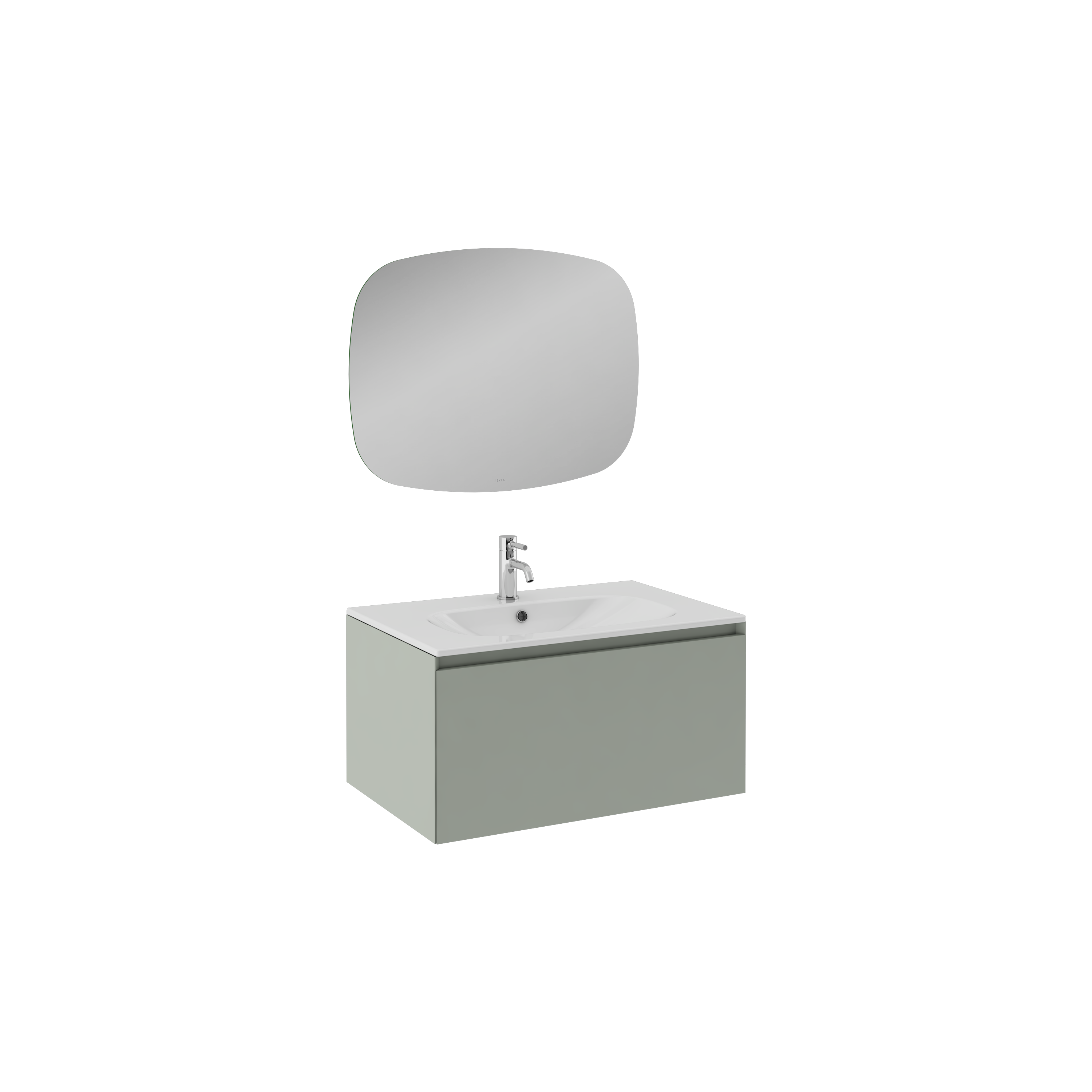 Coredo Lavabo Ünitesi Çimento Gri 80 cm