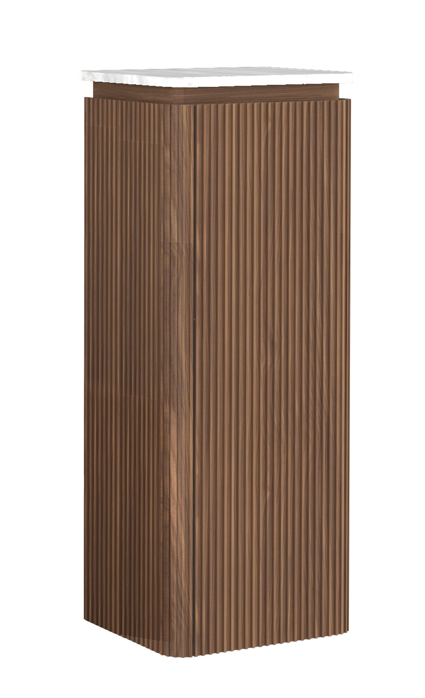 Fluido Kısa Boy Dolap Beyaz Kuvars Üst Tabla 40 cm 