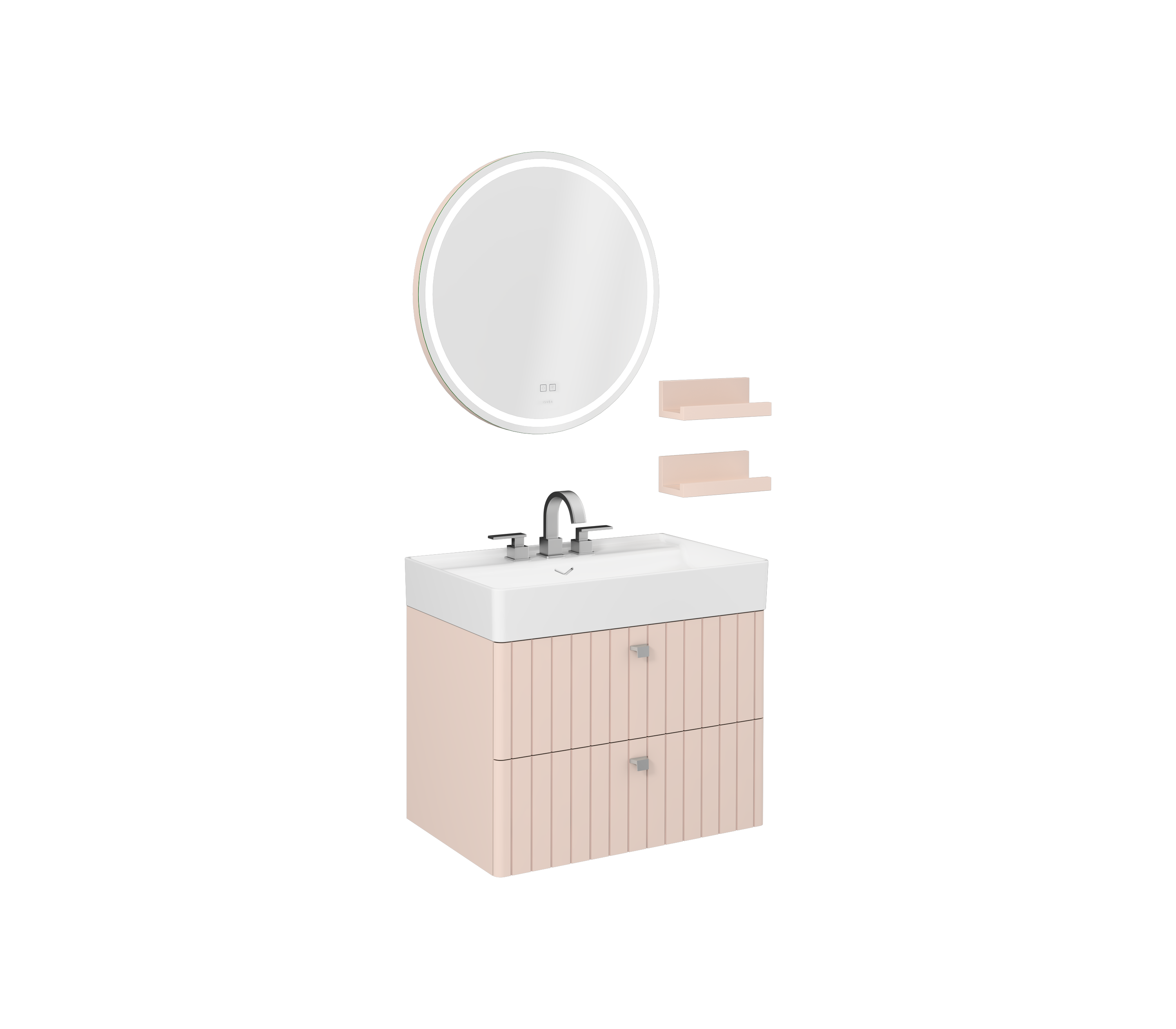Vea Washbasin Cabinet 80 cm Rose (10VA50081 included)