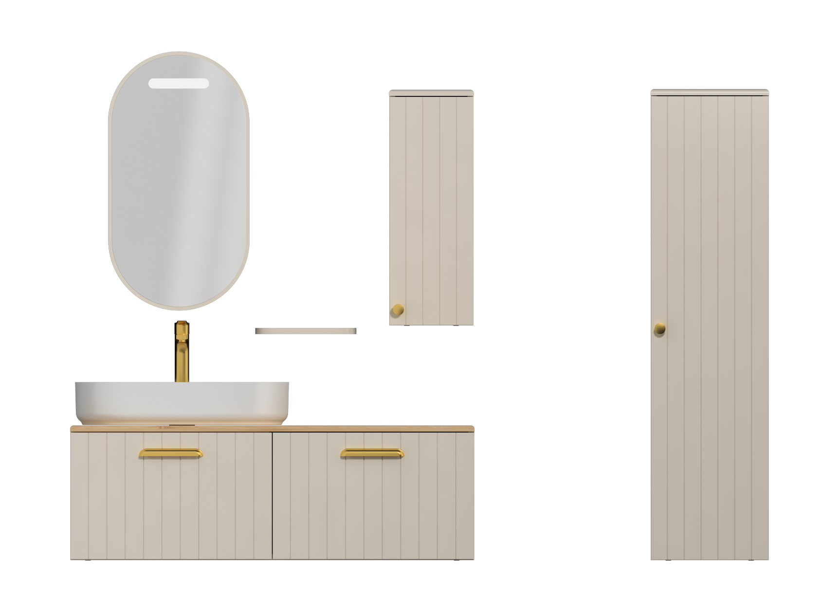 Rinato Lavabo Ünitesi Krem 120 cm