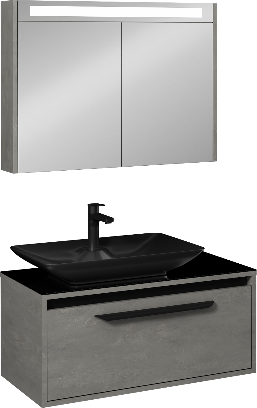 Bella Lavabo Ünitesi Antik Gümüş 90 cm