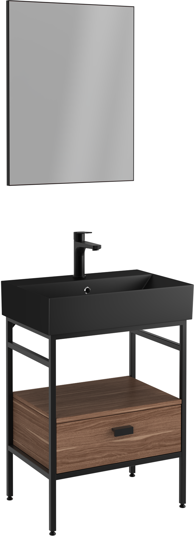 Fermo Çekmeceli Lavabo Ünitesi Victoria Ceviz 60 cm  