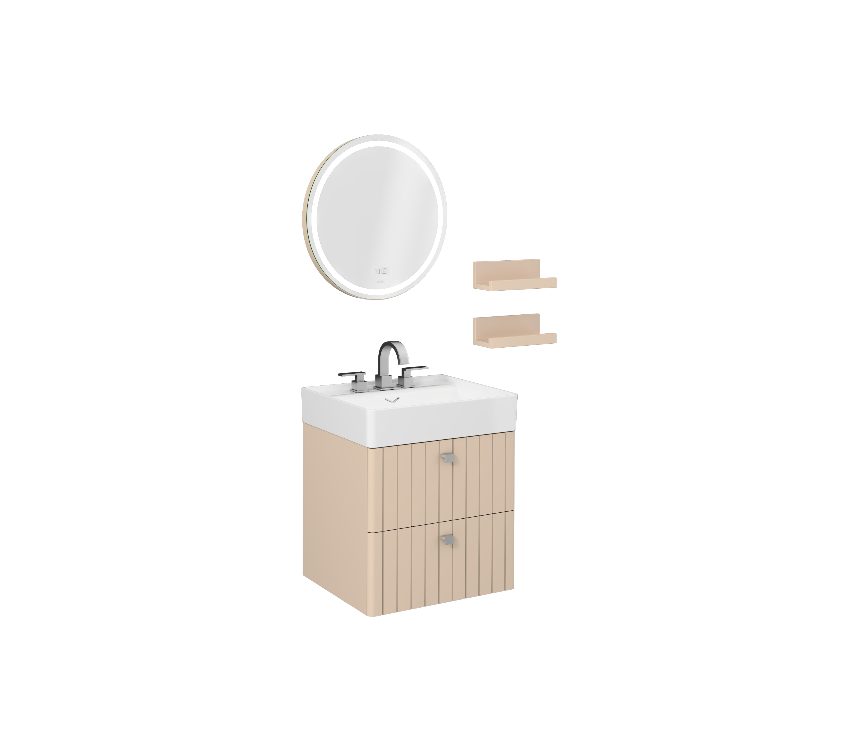 Vea Washbasin Cabinet 60 cm Dark Beige (10va50061 included)