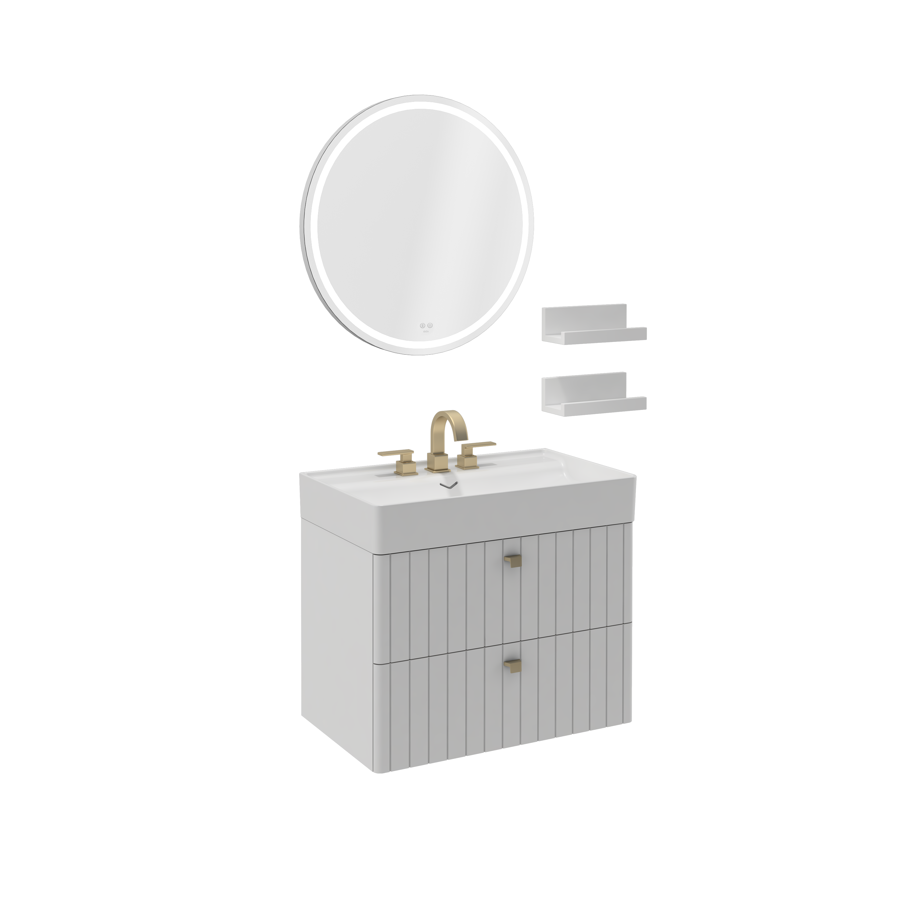 Vea Washbasin Cabinet 80 cm White (10VA50081 included) 