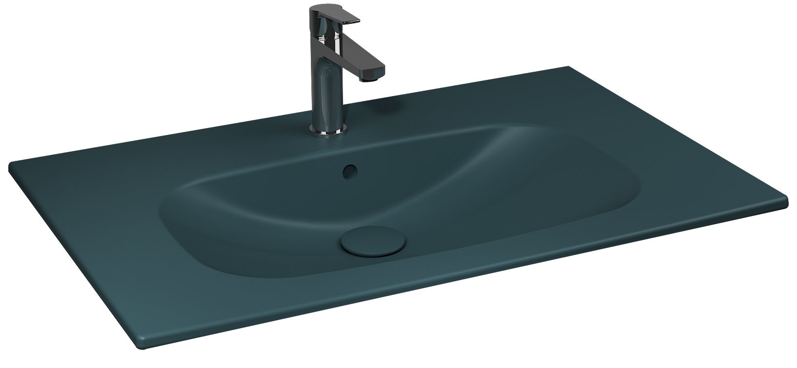 Infinity Flat Lavabo 81 cm Petrol Yeşili