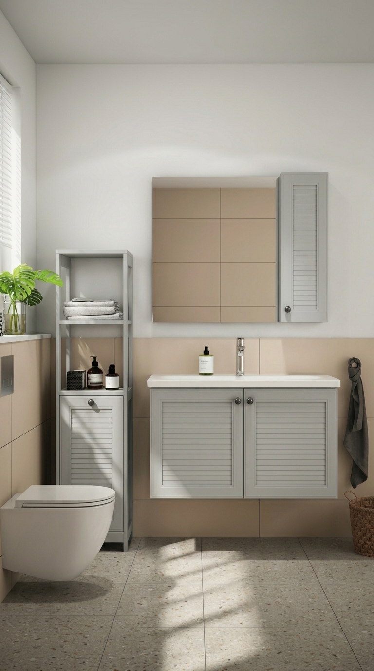 Mergo Lavabo Ünitesi Ay Taşı 80 cm  
