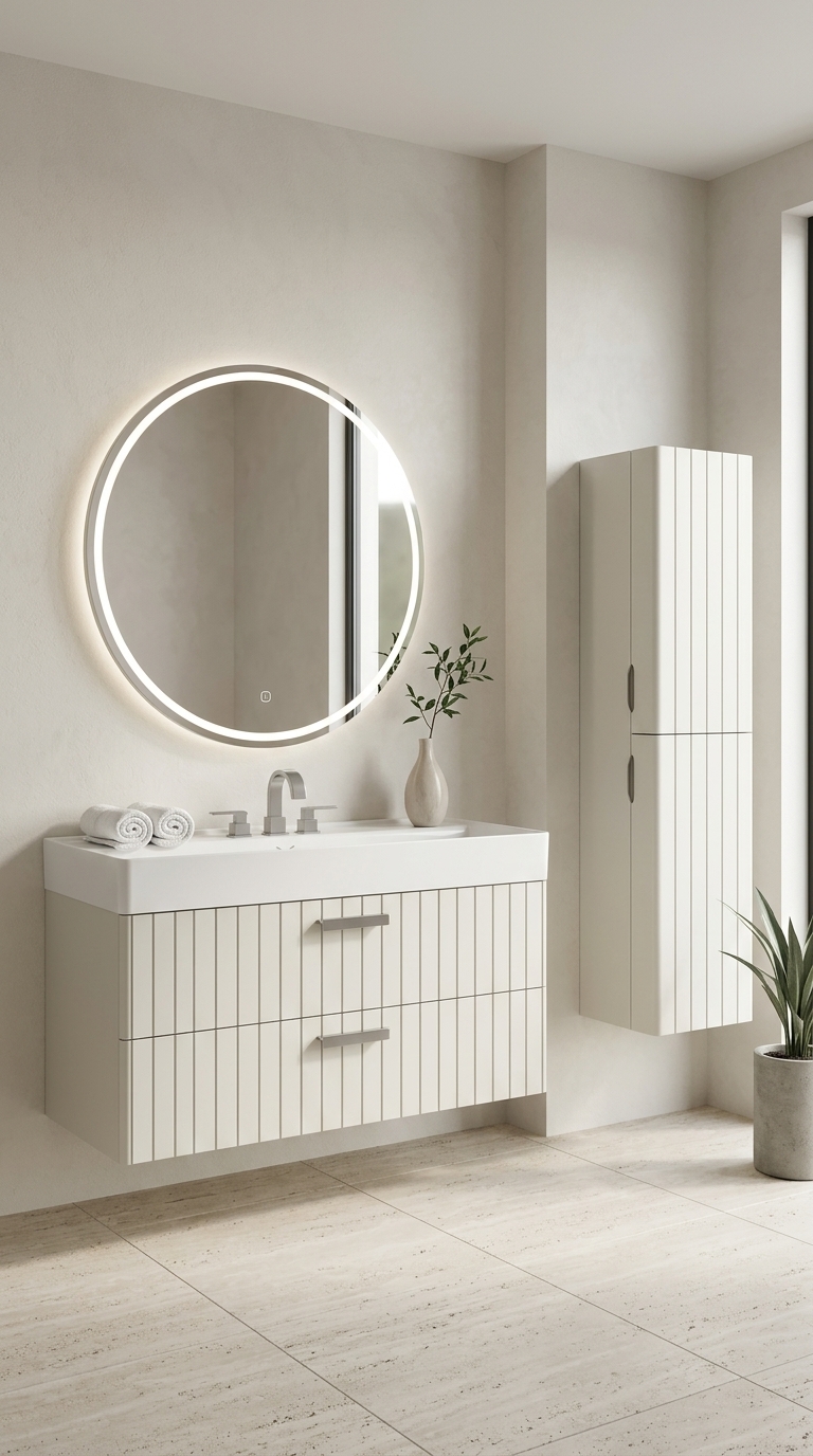 Vea Lavabo Dolabı 120 cm Beyaz (10VAS5120I dahil) 