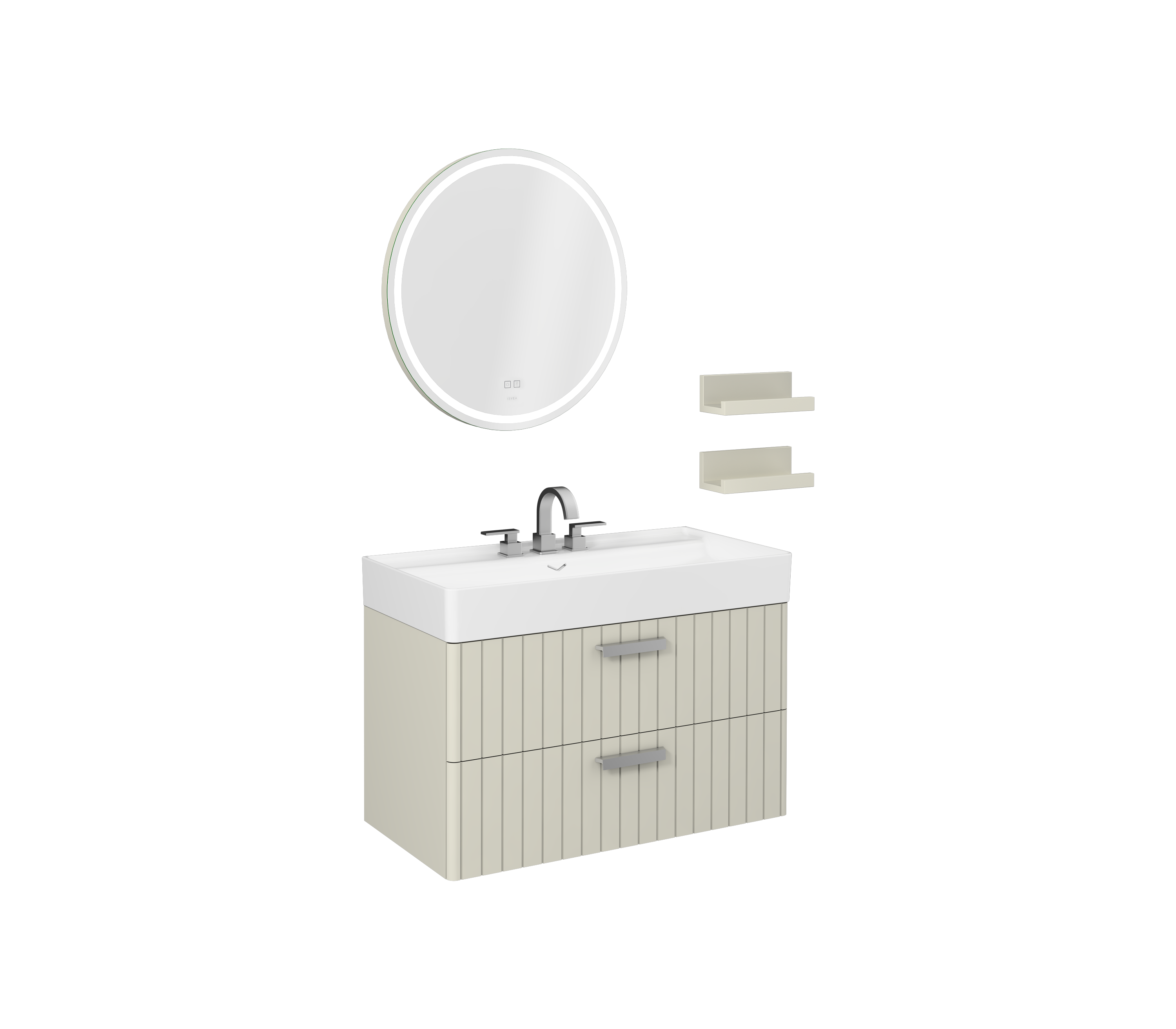 Vea Washbasin Cabinet 100 cm Stone Gray (10VA50101 included)