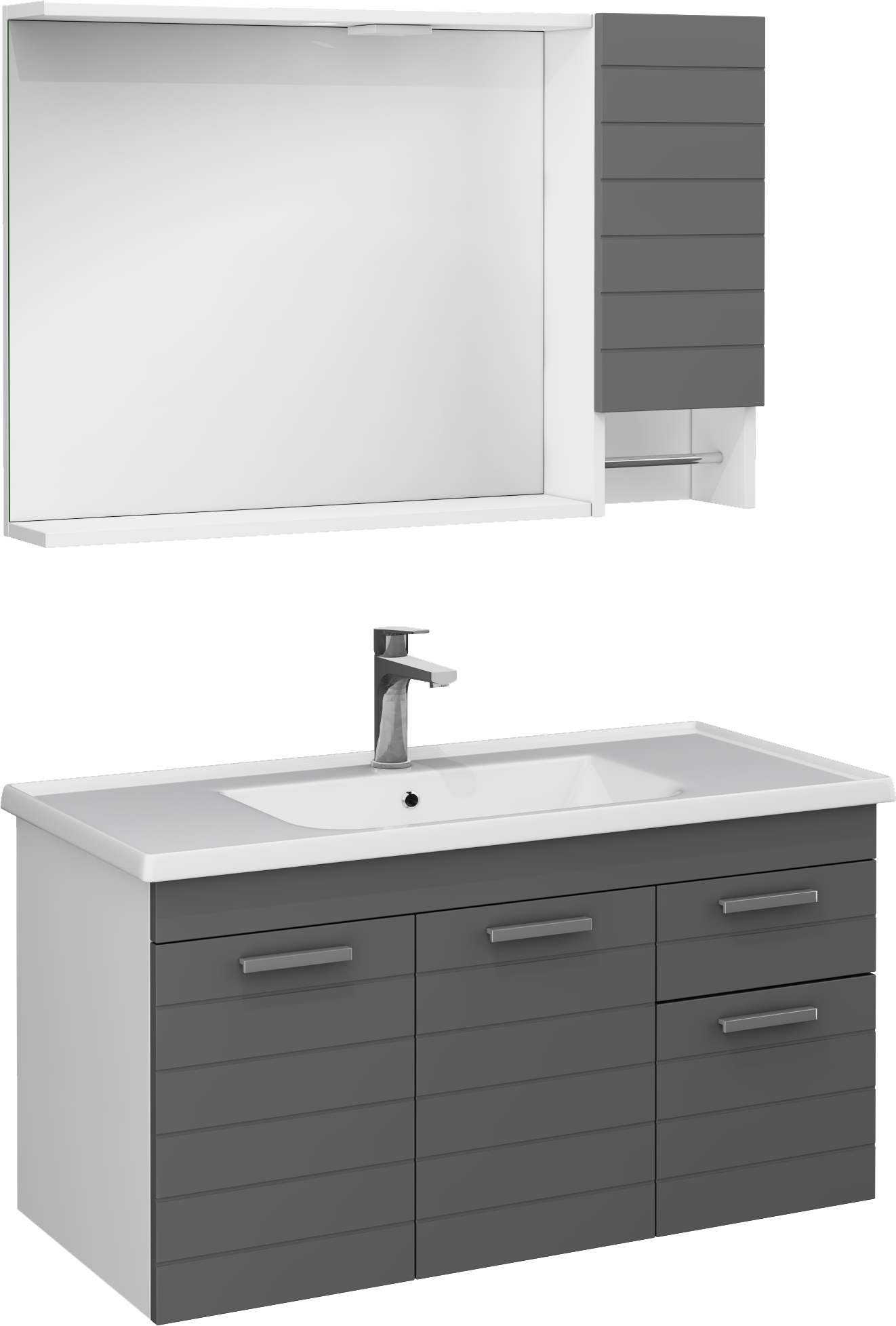 Platon Lavabo Ünitesi Koyu Gri 100 cm 