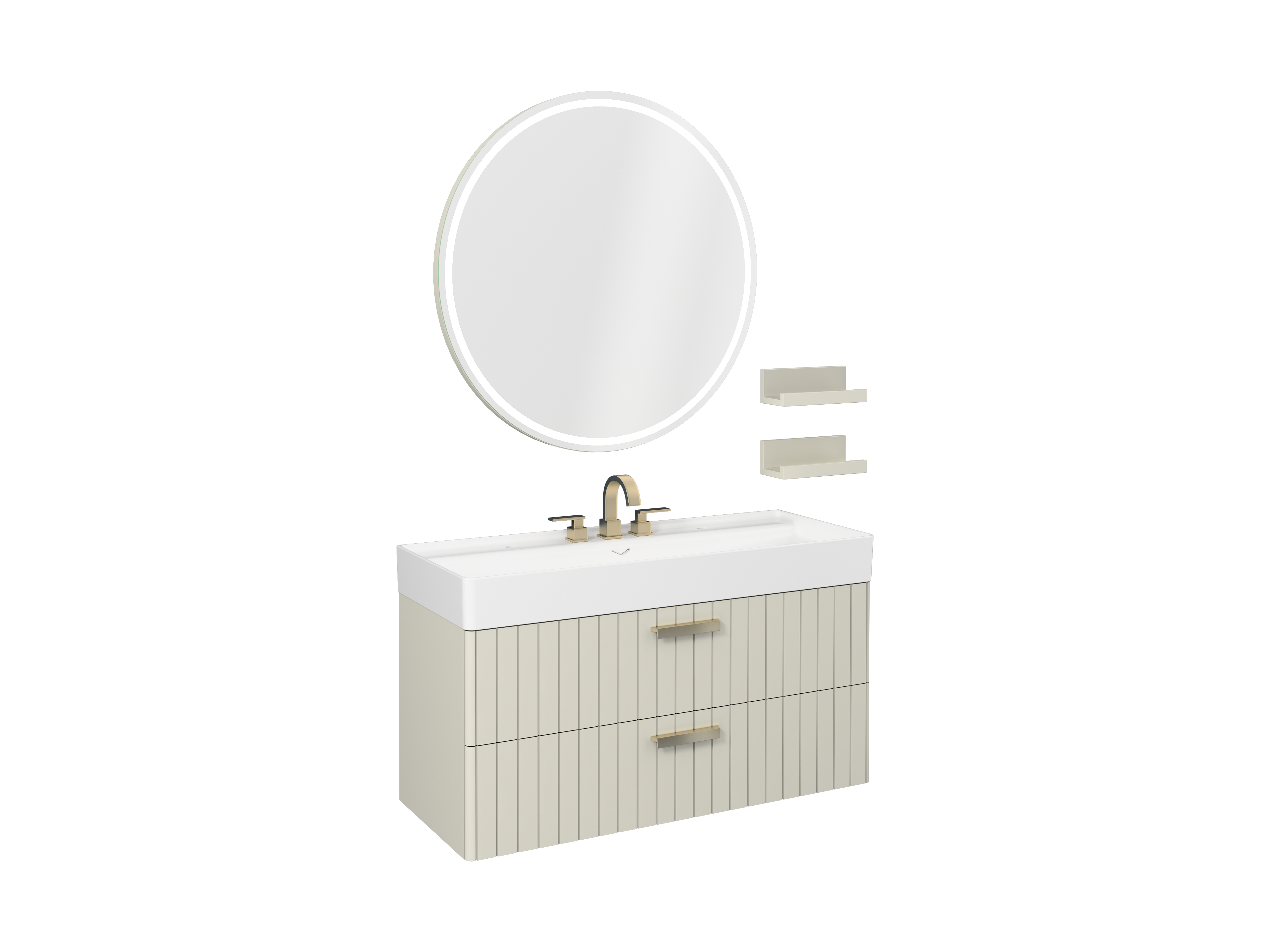 Vea Washbasin Cabinet 120 cm Stone Gray (10VA50121 included)