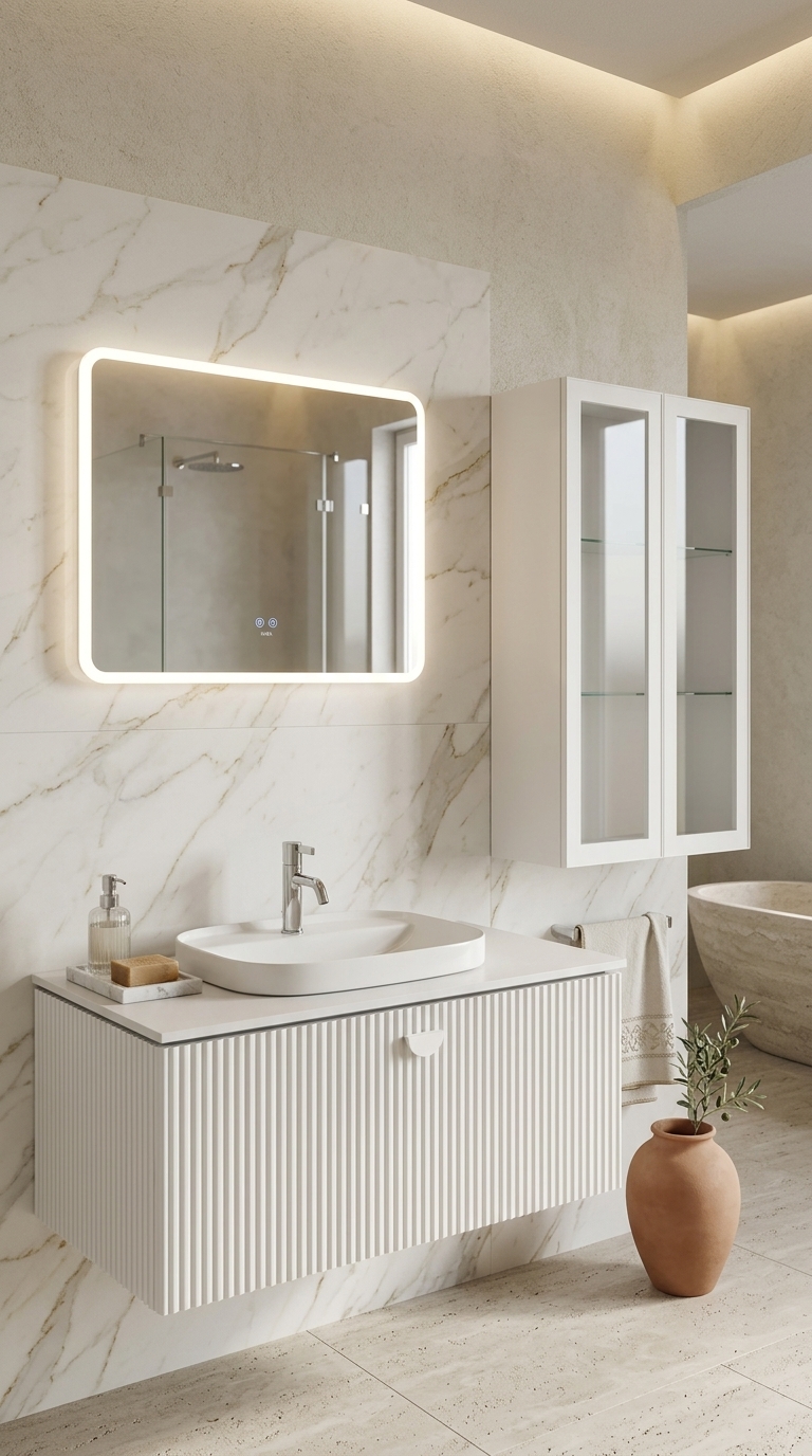 Infinity Artisan Lavabo Ünitesi Beyaz 100 cm
