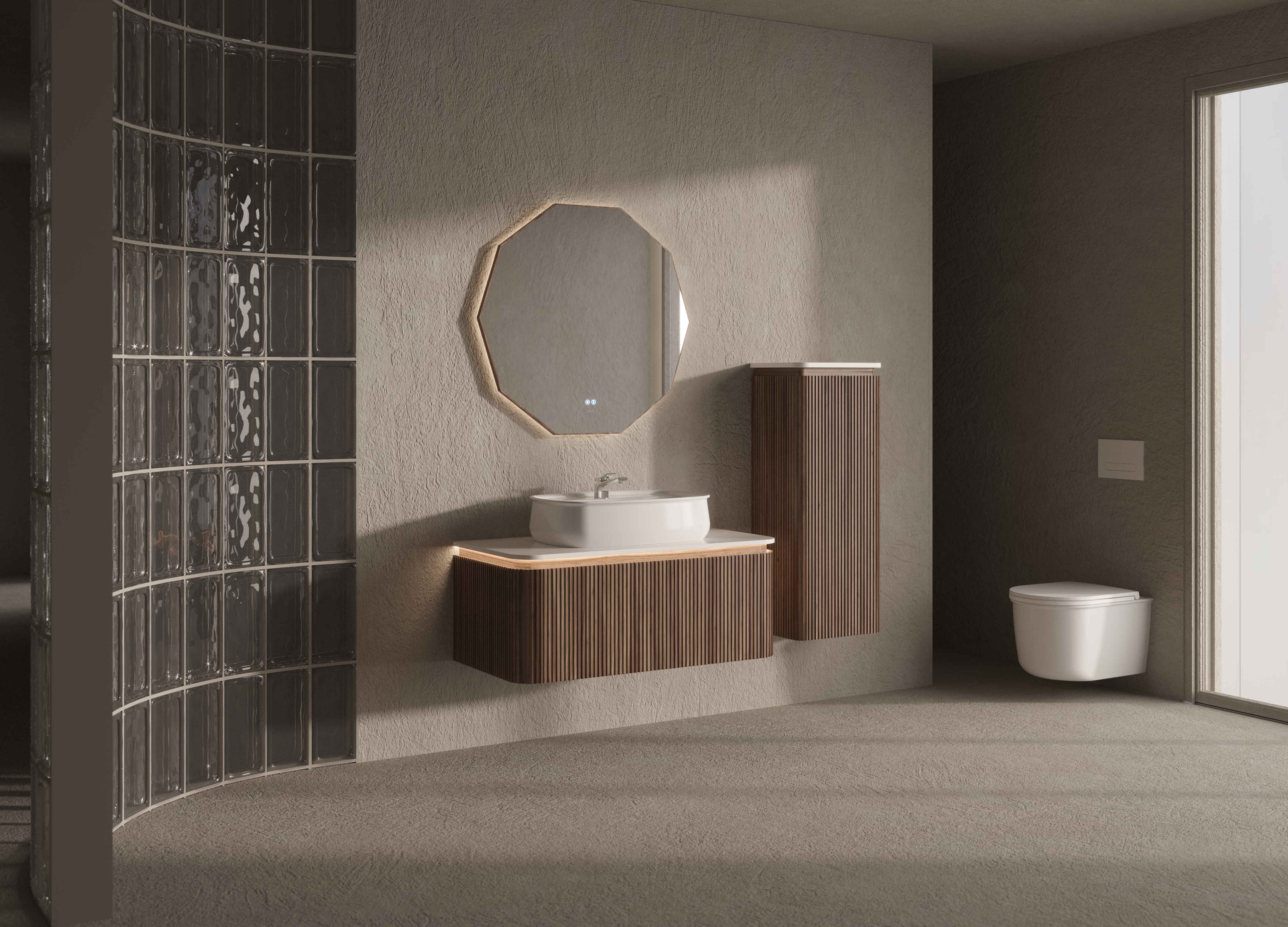 Fluido Tezgah Üstü Lavabo 60 cm