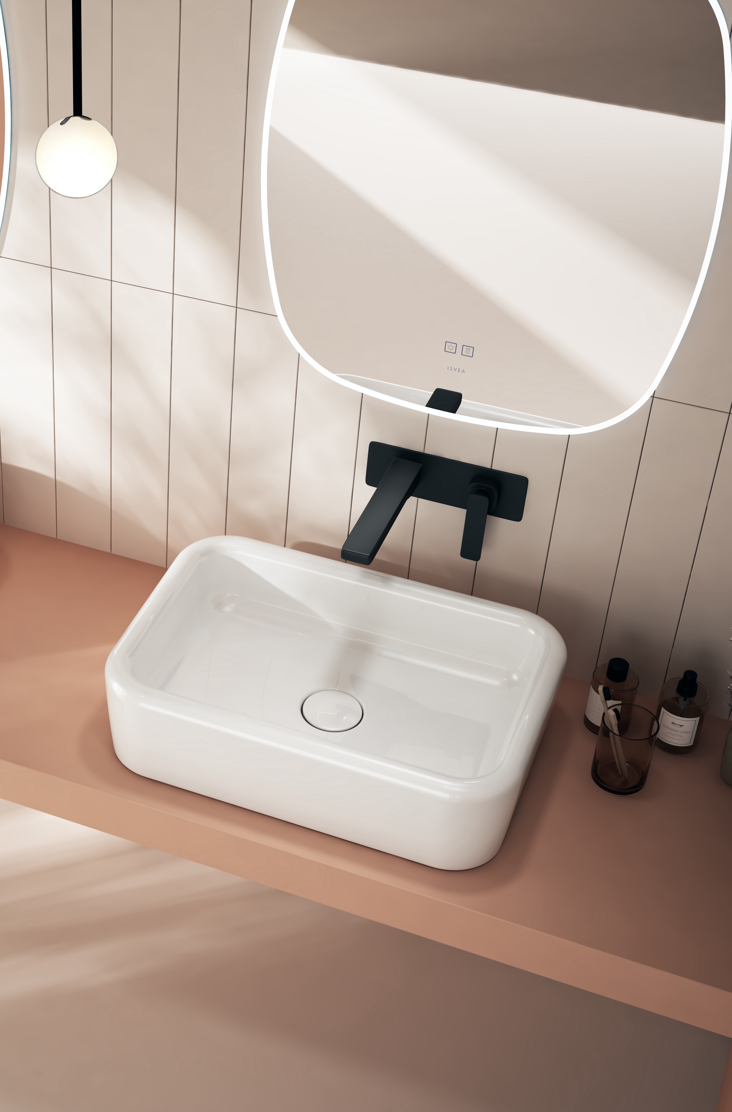 Curvo Tezgah Üstü Lavabo 60cm Mint