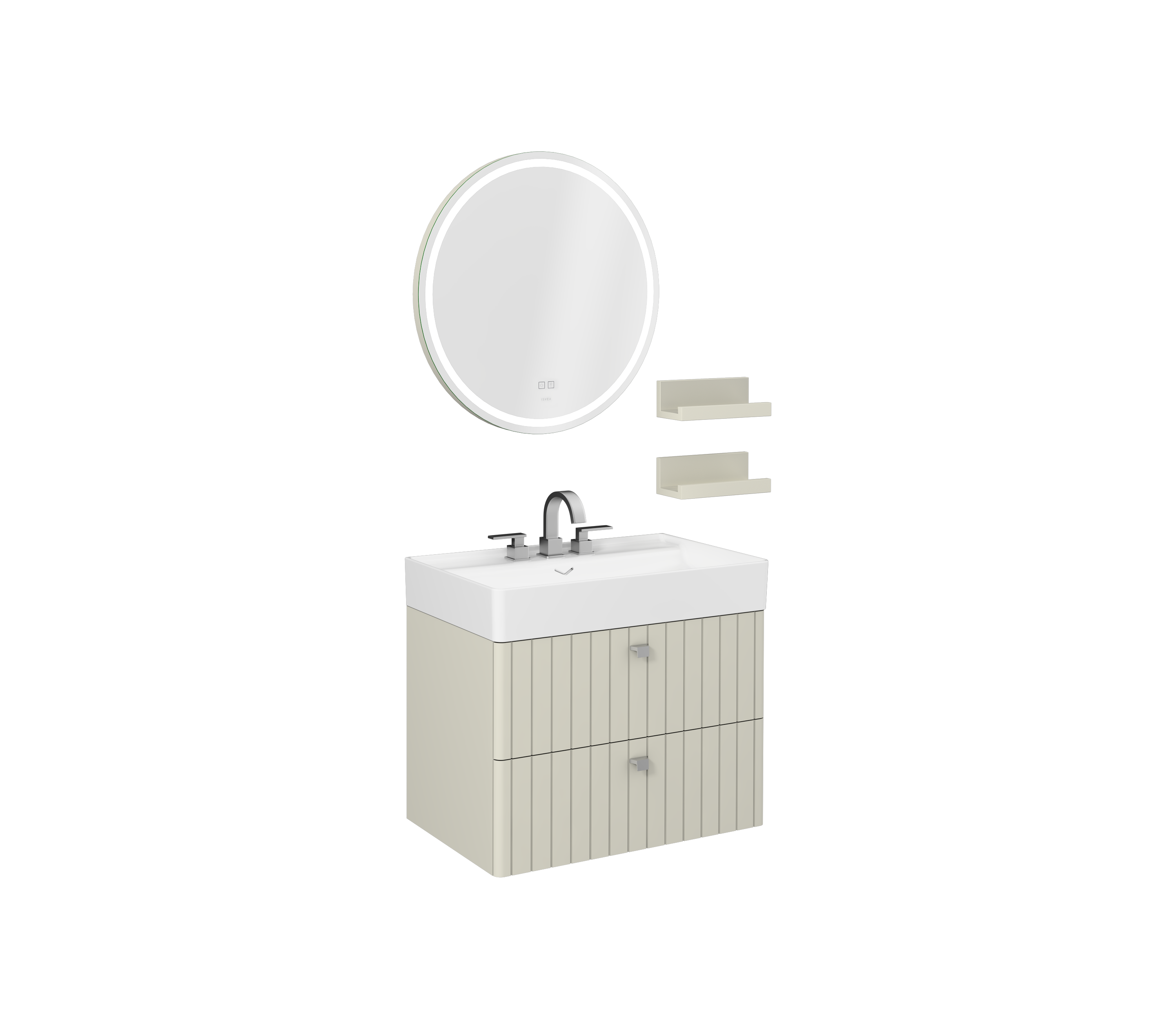 Vea Washbasin Cabinet 80 cm Stone Gray (10VA50081 included)