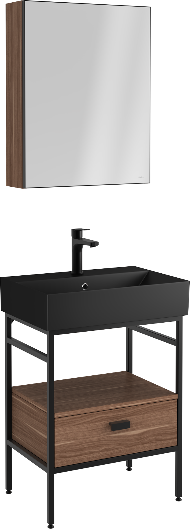 Fermo Çekmeceli Lavabo Ünitesi Victoria Ceviz 60 cm  
