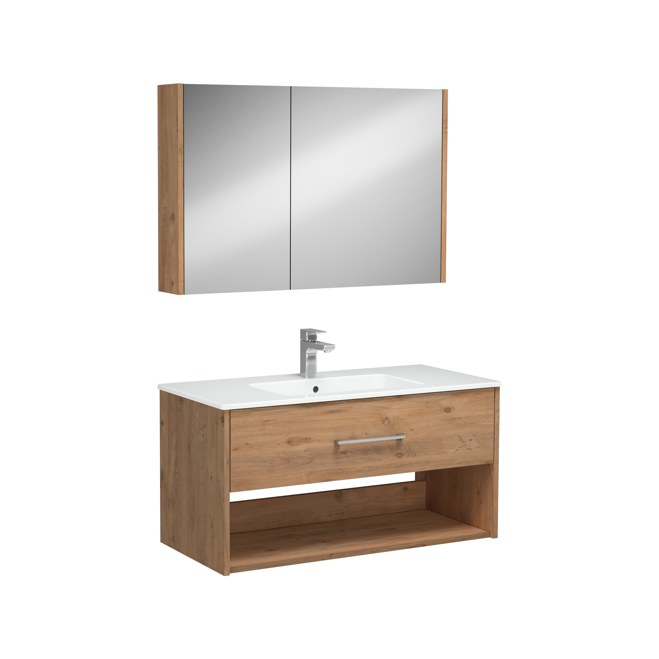 Combinato Lavabo Dolabı Tek Çekmeceli Atlantik Çam 100 cm