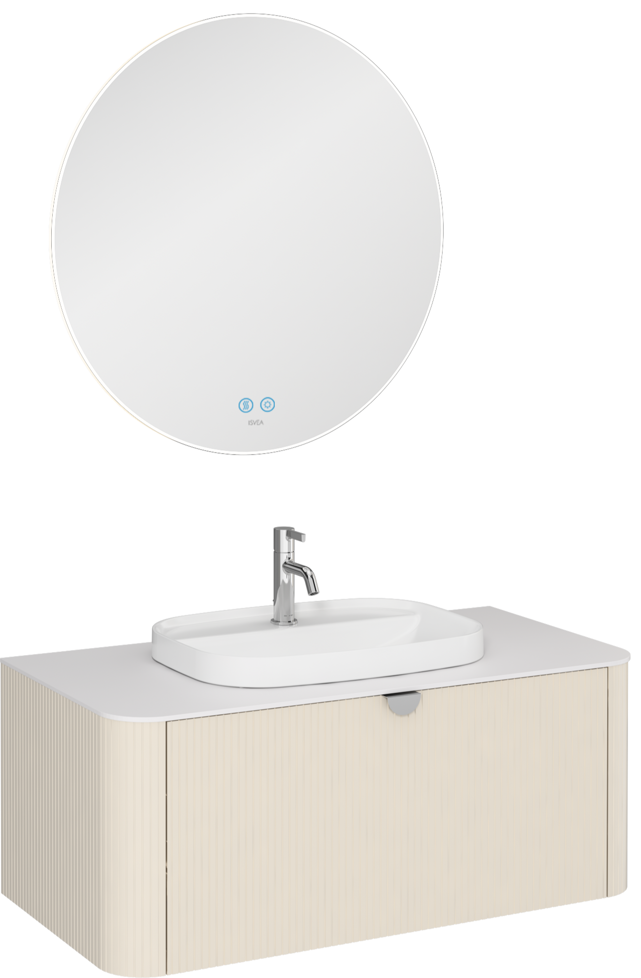 Infinity Raggio Lavabo Ünitesi Krem 100 cm