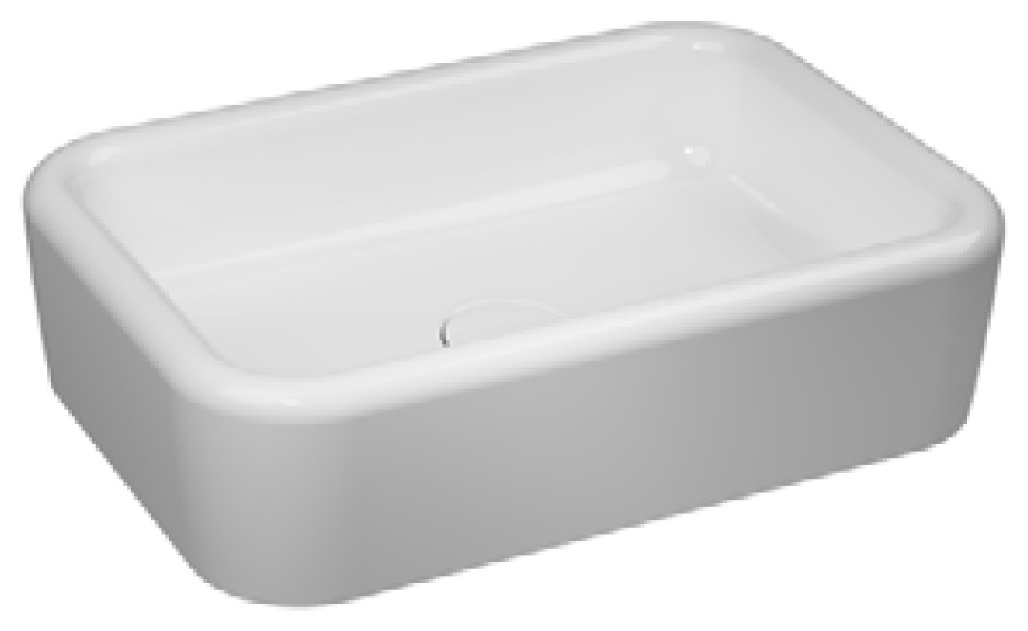 Curvo Tezgah Üstü Lavabo 60cm - Beyaz Kopya 1