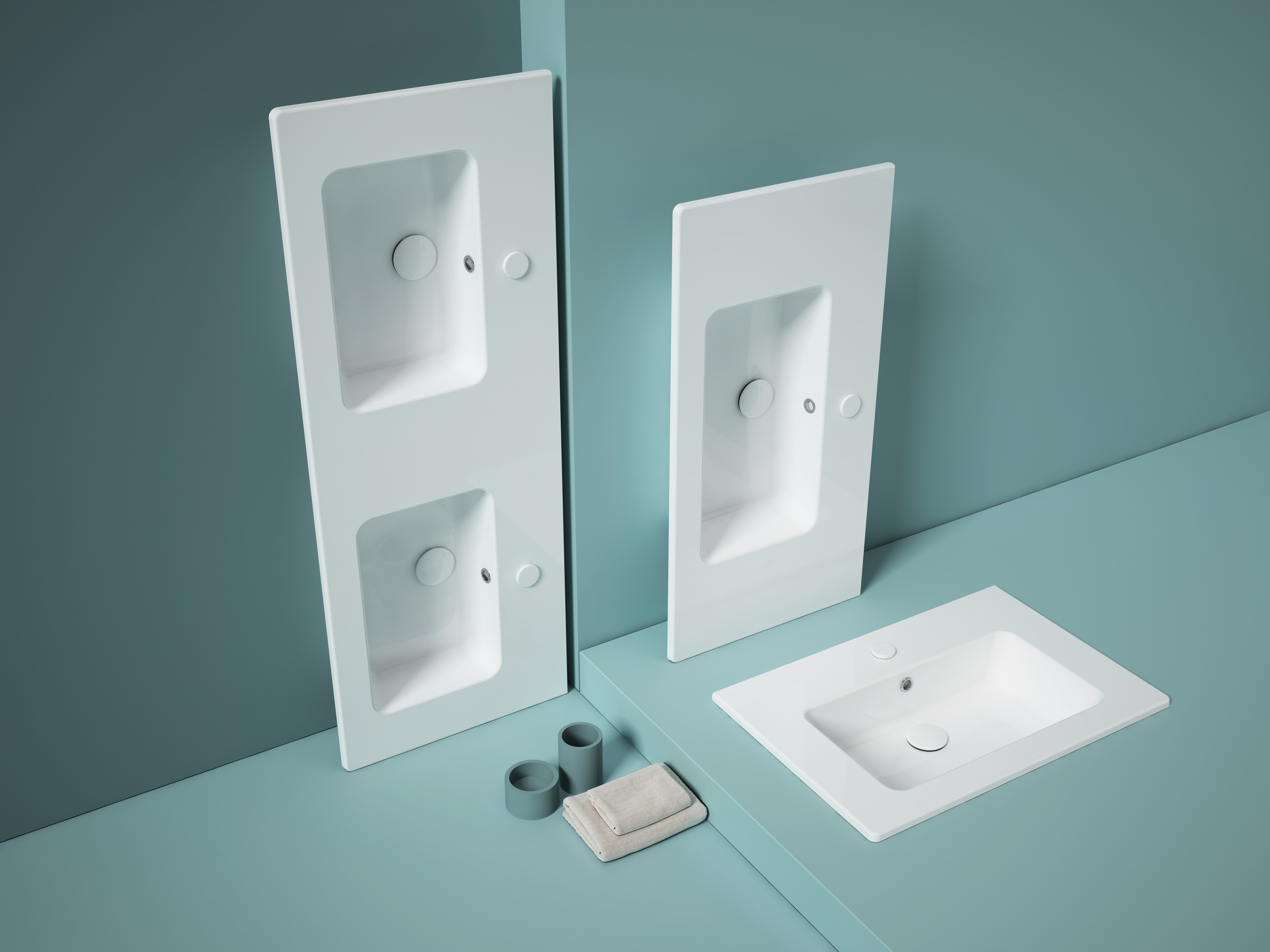 Sistema T Flat Lavabo 101 cm