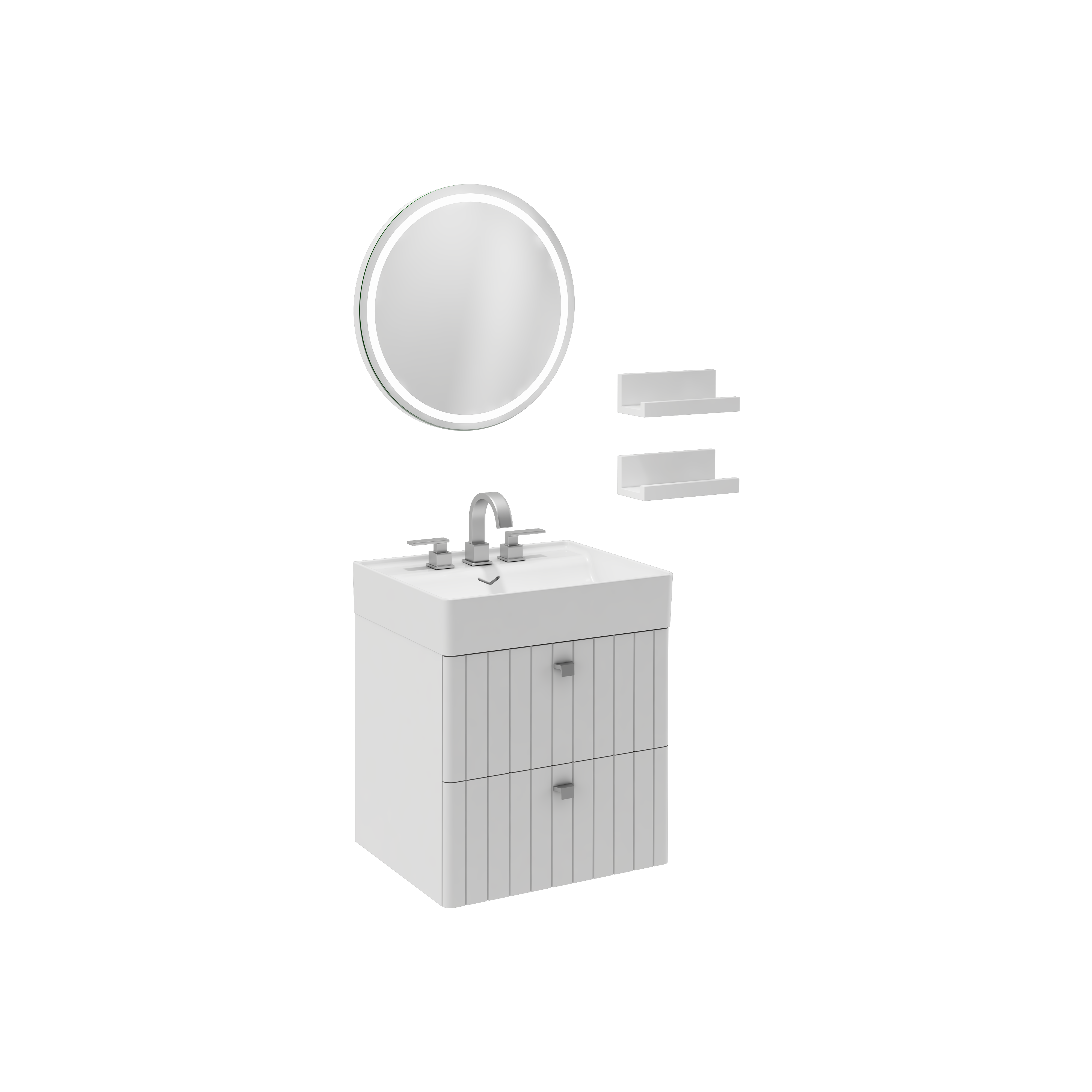 Vea Washbasin Cabinet 60 cm White (10va50061 included)