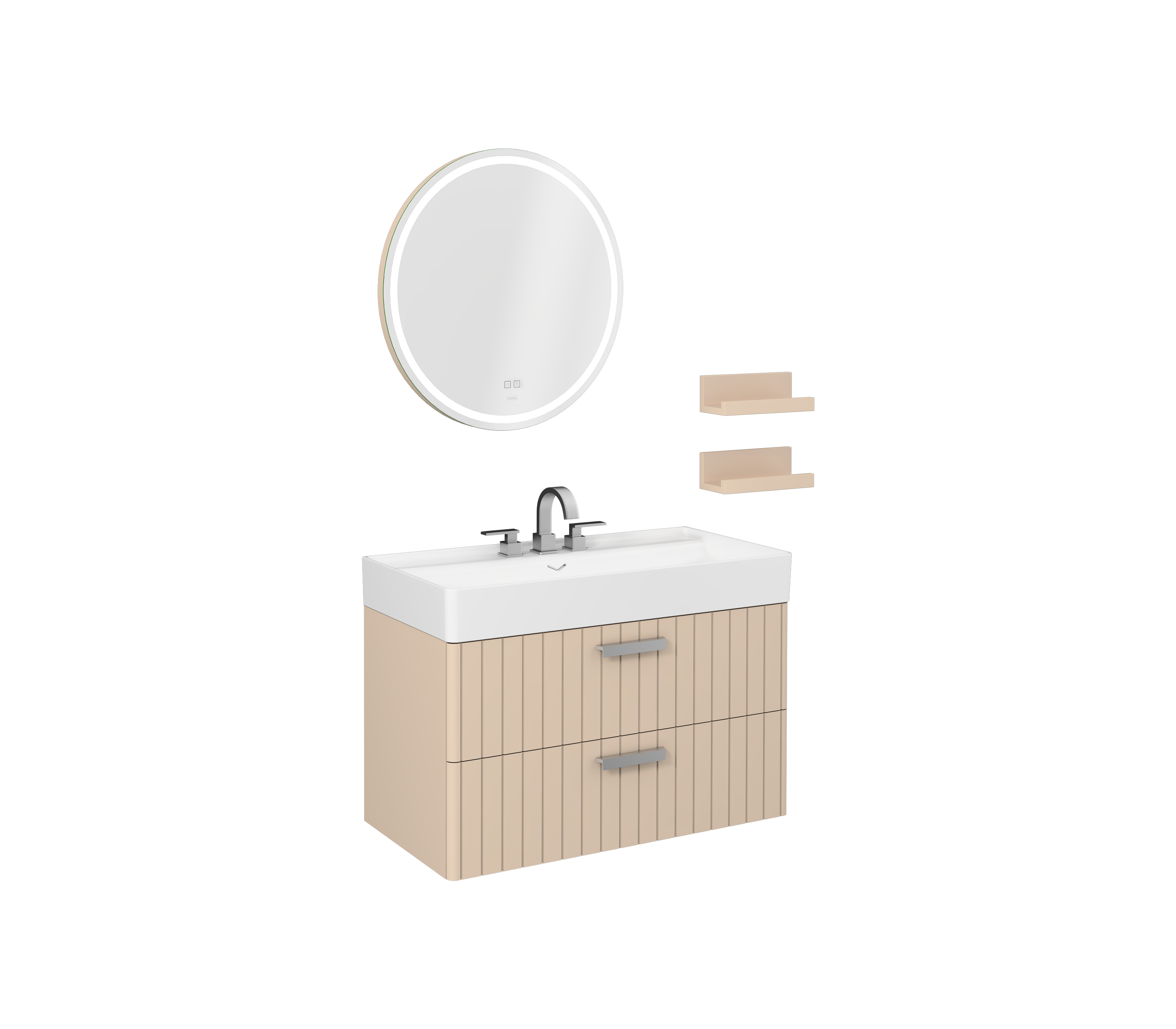 Vea Washbasin Cabinet 100 cm Dark Beige (10VA50101 included)