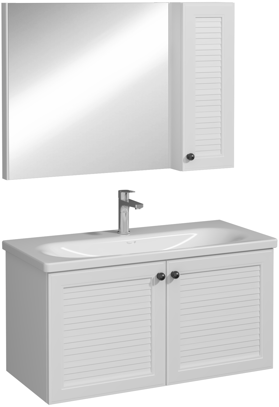 Mergo Lavabo Ünitesi Beyaz 100 cm