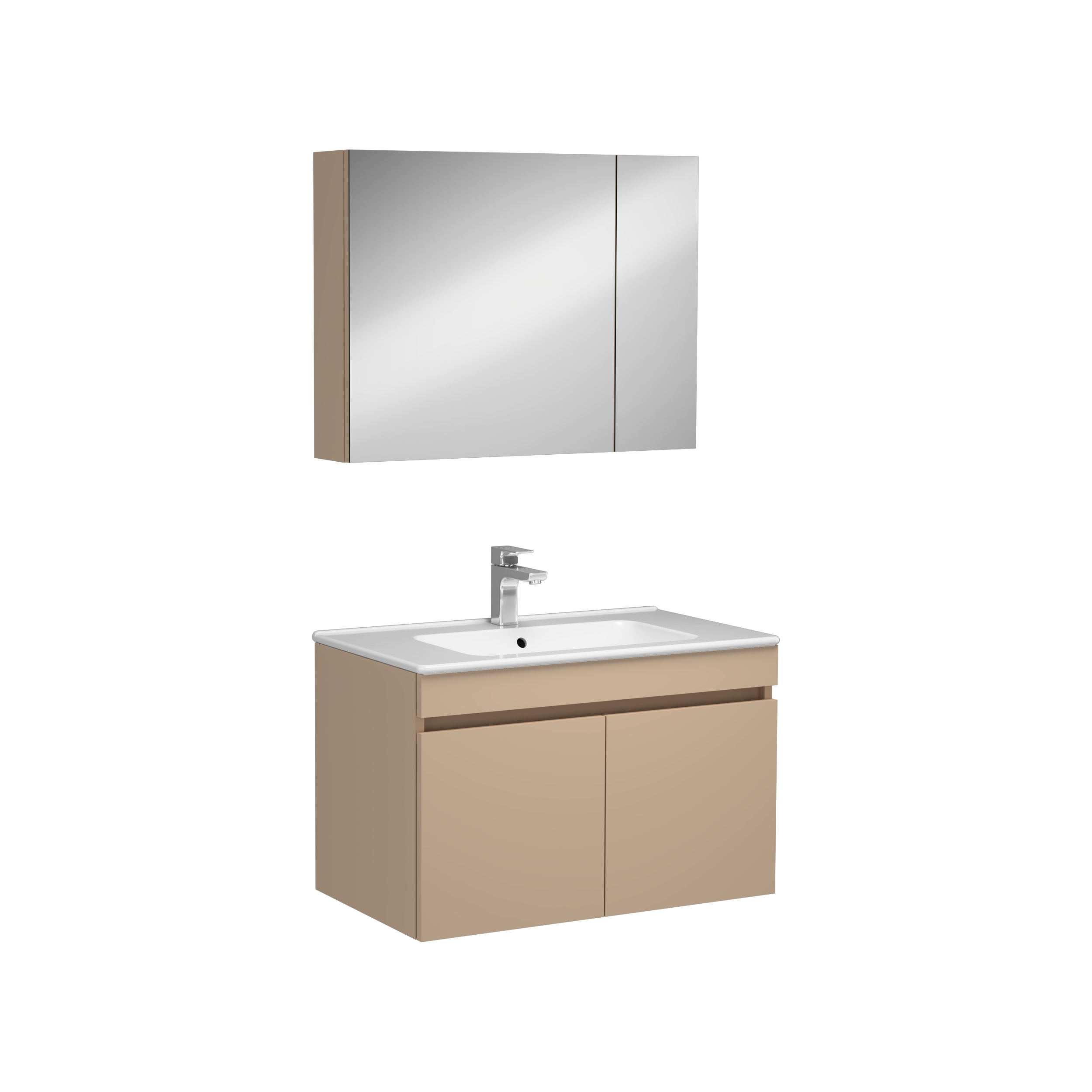 Tropea Lavabo Dolabı Cappucino 80 cm