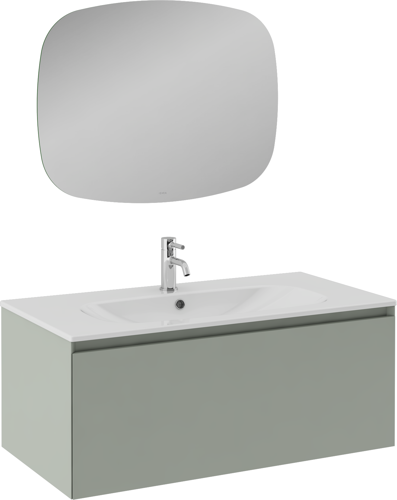 Coredo Lavabo Ünitesi, Çimento Gri 100 cm