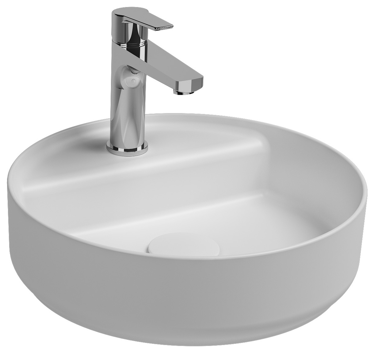 Infinity Tezgah Üstü Lavabo 42 cm Mat Beyaz