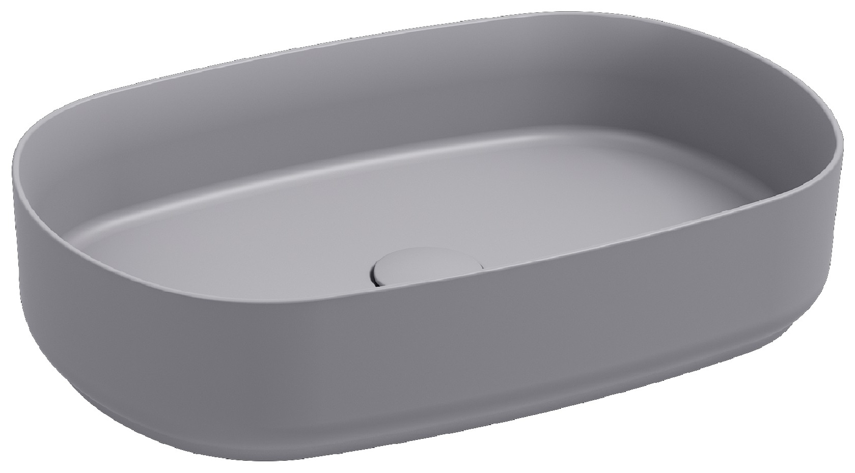 Infinity Tezgah Üstü Lavabo 55 cm Taş Gri